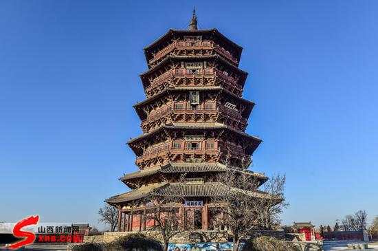 全国网络媒体记者参访应县木塔