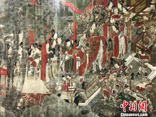 11日,《千年丹青》——山西古代壁画掇英展在太原美术馆开展。 王惠琳 摄