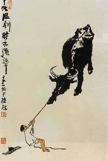 犟牛图轴