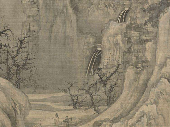 渔村小雪图 细节