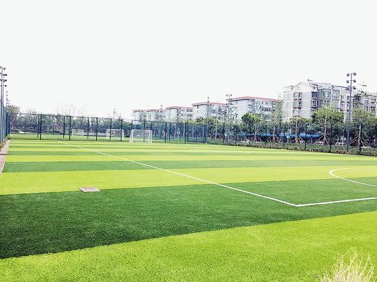 按照七人制标准建设的足球场