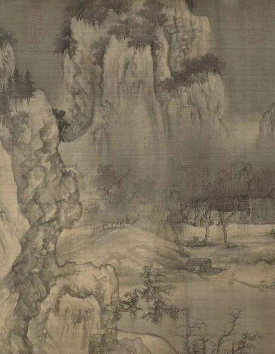 渔村小雪图 细节