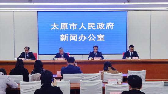 “錦繡太原?生態西山”2021年櫻花文化旅游節活動新聞發布會現場。郝智祥 攝