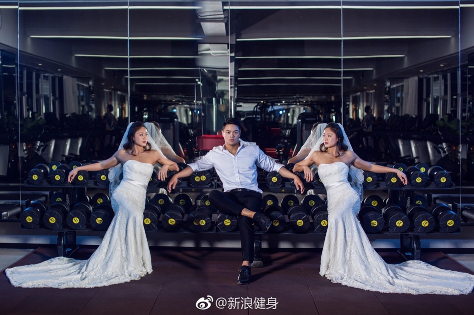 健身房婚纱照图片大全_健身房拍照图片大全