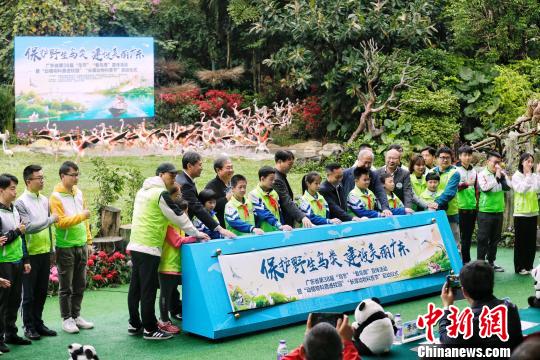 广东省第38届“鸟节”、“爱鸟周”3月24日在广州长隆野生动物世界启动。 陈骥旻 摄