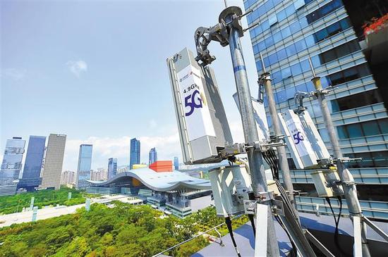 中国移动5G基站。