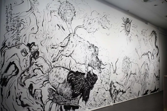 吴俊勇,《东山、西园、北国、南海》,尺寸可变,绘画,影像装置,2018