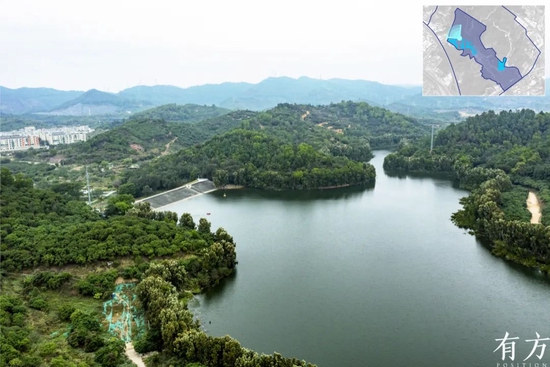 △ 莲塘水库及堤坝现状   Current Condition of Liantang Reservoir and the Dam