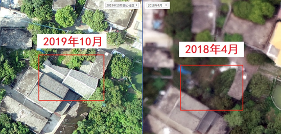 ▲无人机航拍比对影像