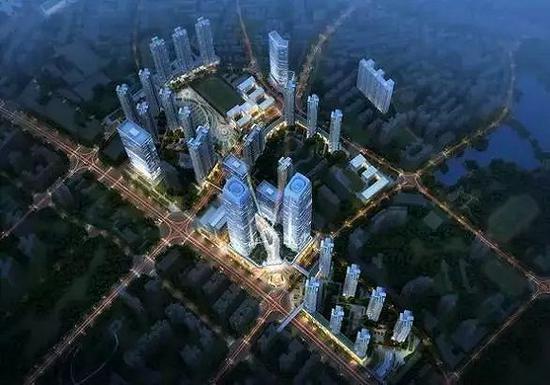 <恒大湾厦村旧改规划图,右下七幢楼为此次拆除部分,来源网络>