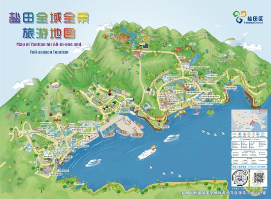 盐田区全域全景旅游地图