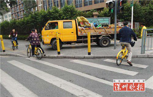 ▲红荔路与燕南路口人行道无障碍通道