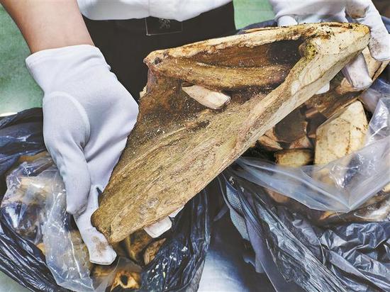 ▲女子贪小便宜帮人携带“中药材”入境,不曾想竟是濒危植物土沉香。