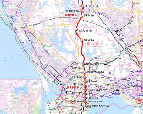 地铁13号线线路图