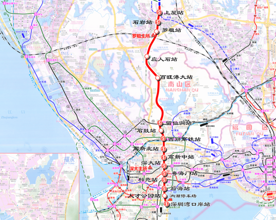 ▲地铁13号线示意图(站名以实际建成为准)