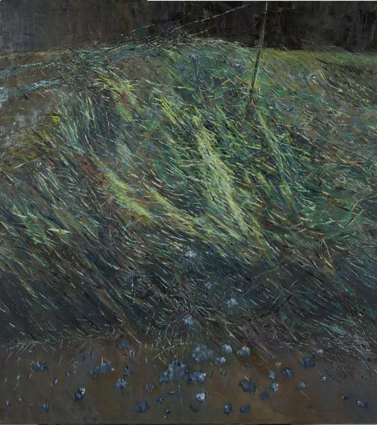 ▲陈向兵《草木生》180x160cm 布面油画 2015年