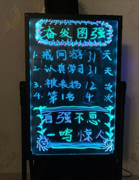 这位同学的励志牌