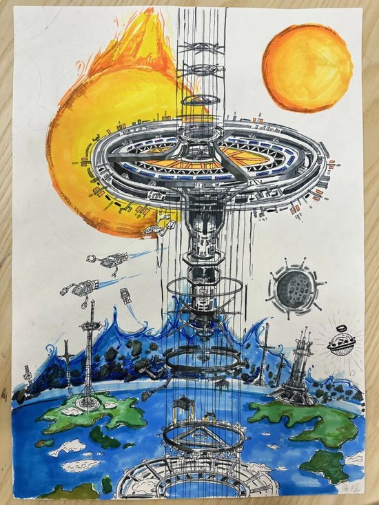 *&nbsp;在不久的将来，一颗如月球的小行星会加速撞向地球。为了躲避这项灾难，人类在地球的赤道上建造了太空电梯·作为地球的中转站。人类为了能在几年后不被小行星撞到，还在地球表面建造了十万多台燃火发动机，让地球先寓开原有的位置。太空电梯里有一个A中站机器人，为人类的地球家园保驾护航。