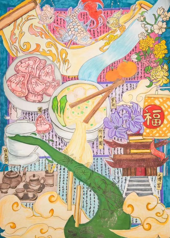 △深圳湾学校学子作品《听潮声》