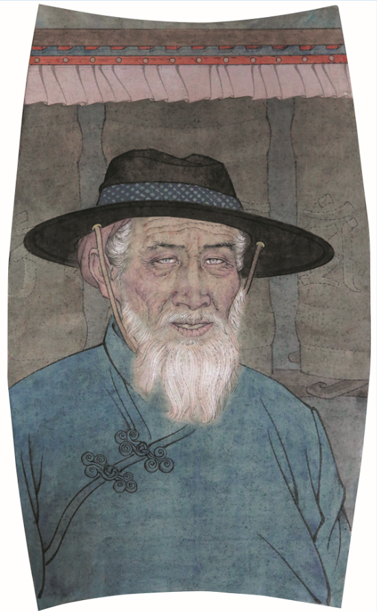 ▲陈濯非《布达拉宫下系列之一》26cmX56cm 纸本设色 2019年
