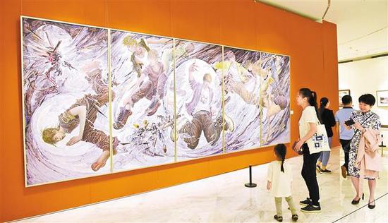 ▲庆祝新中国成立70周年暨深圳建市40周年美术作品展在关山月美术馆举办