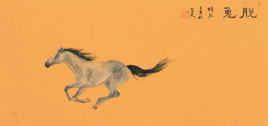 《脱兔》 70x30cm 纸本 2019