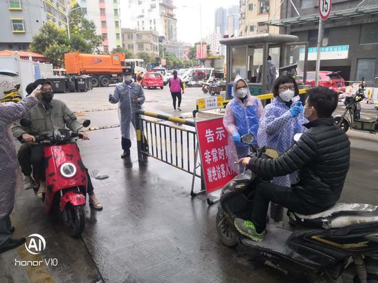 为进出人员测温