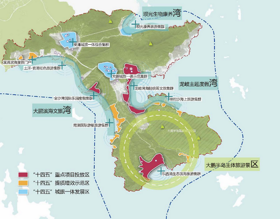 大鹏新区“十四五”全域旅游发展规划布局图