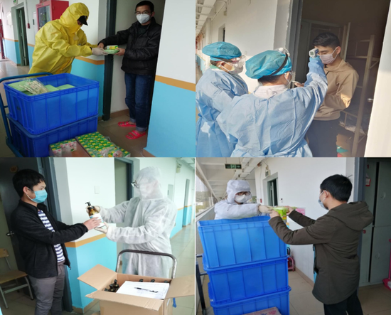  （物业工作人员为湖北返深集中隔离居民做好全方位服务保障）