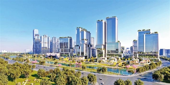 公明街道上村莲塘片区效果图。