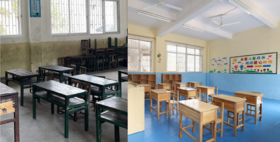 幼儿班课室改造前后对比