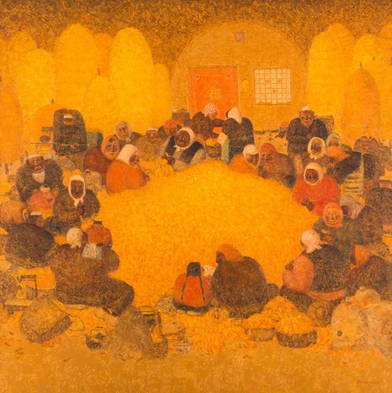 《丰年图之三》马飞龙 / 180×180cm / 油画 / 宁夏