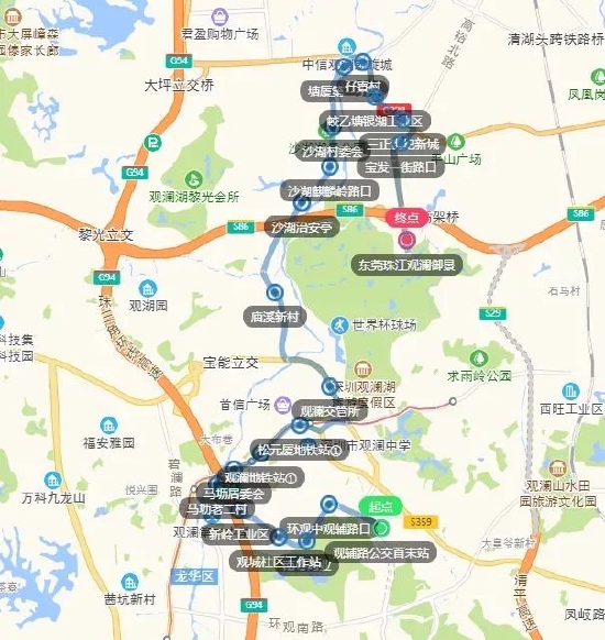 高峰专线66号线路图