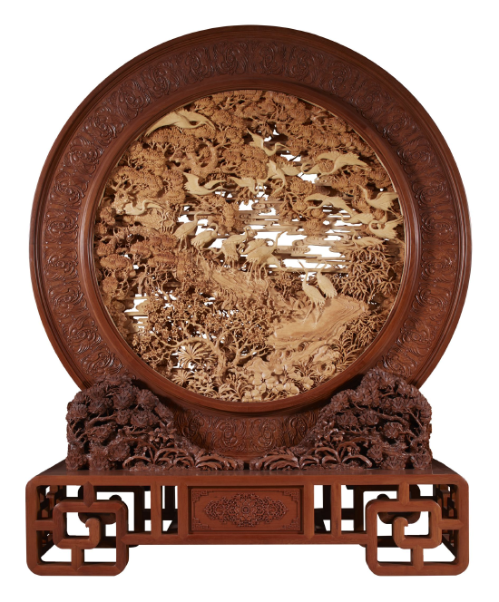 陆光正作品《松鹤同春》