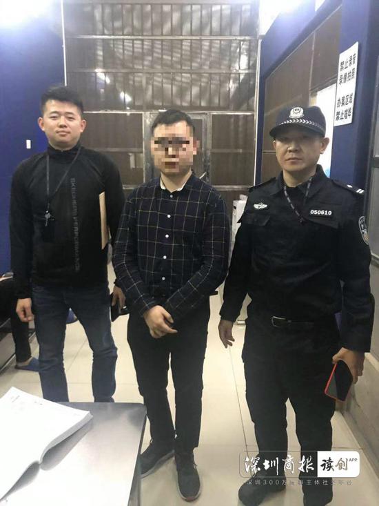 男子被龙华警方抓获。