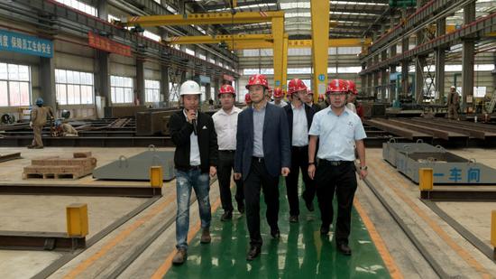 2018年11月17日，姚任书记调研宝安（龙川）产业转移园入驻企业中建二局钢结构公司