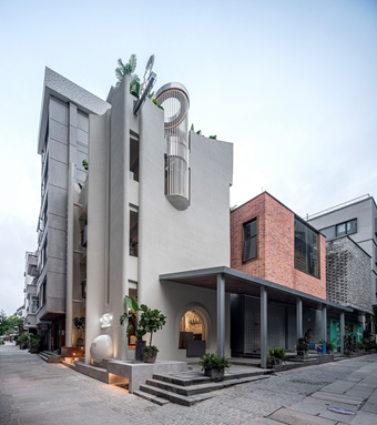 喜茶深圳南头古城店外立面