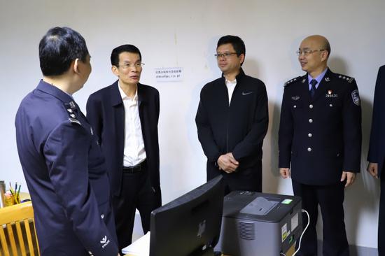 林惜文率队到西安市公安局调研扫黑除恶工作