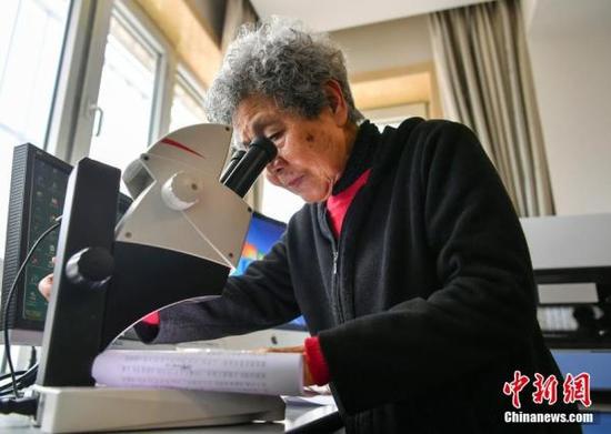 汪文秀在工作中