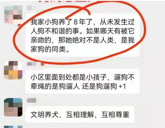 小区业主群聊天截图