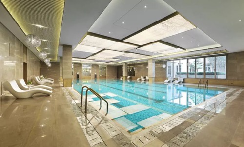 温岭新湖·双溪春晓会所恒温泳池实景