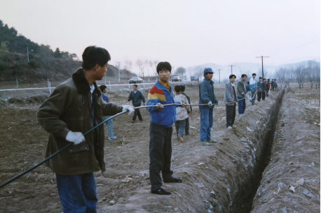1996年京九广光缆通信干线工程建设场景
