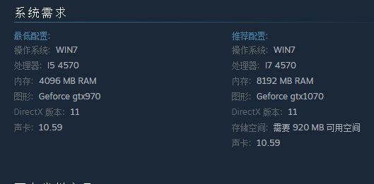 Steam配置要求
