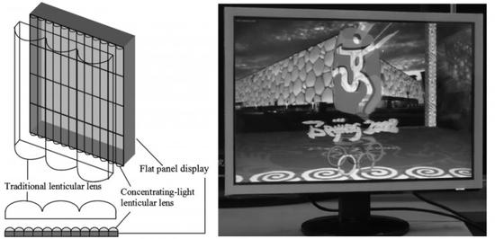 图 10. 四川大学采用两层柱面光栅叠加实现的集成成像3D显示