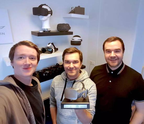 从左到右依次为:Aldin Dynamics CTO Gunnar Valgardsson,CEO Hrafn Thorisson,高级开发人员Pall Arinbjarnar