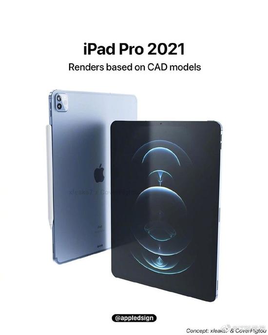 网曝新iPad Pro渲染图