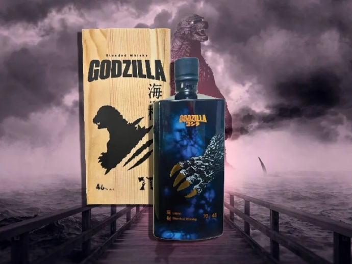 日本YoshinoSpirits推出一款哥斯拉海树混合威士忌