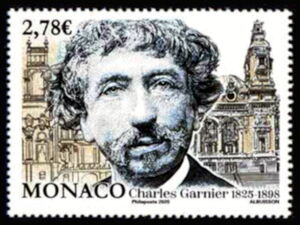 2025摩纳哥邮政11月发行版画、建筑师、芭蕾舞邮票