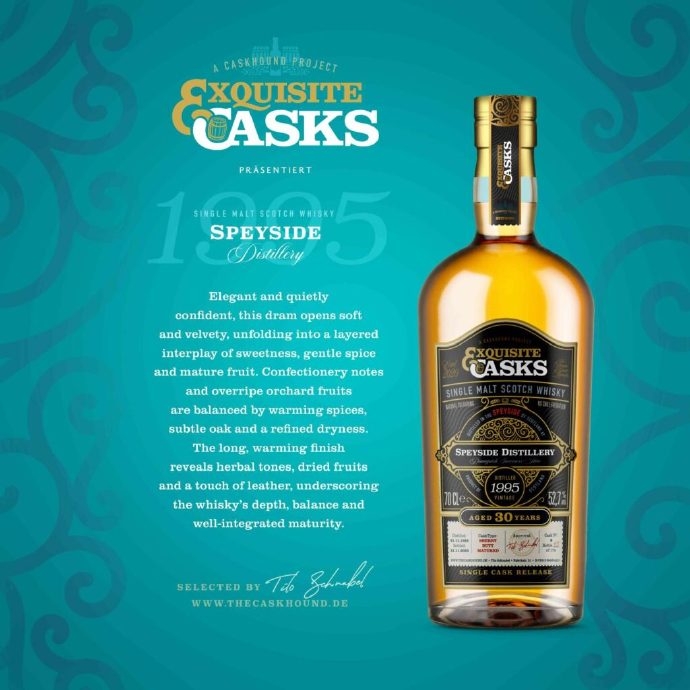 装瓶商TheCaskhound推出一款来自Speyside酒厂的ExquisiteCask系列威士忌