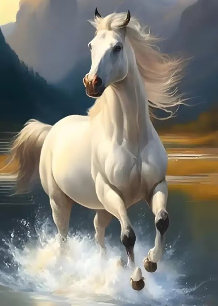 七绝.读昆仑lsm《奔腾》（孤雁出群格）